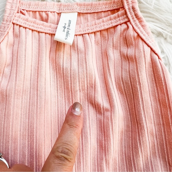 Arrows + Rubies | Pink Ribbed Lettuce Hem Tank - Picture 8 of 10